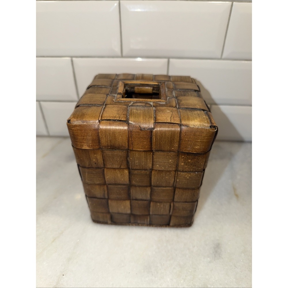 Dimara International‎ Vintage Bamboo Tissue Box  GW992
